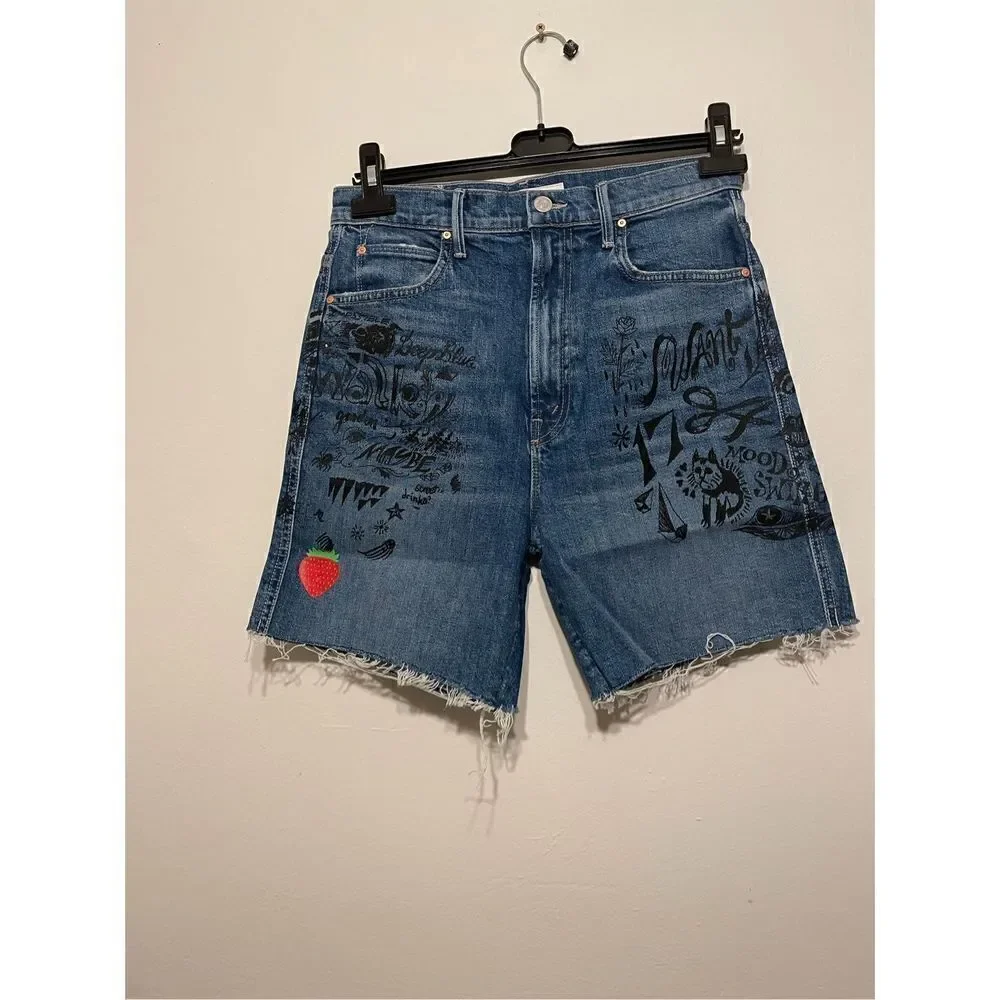 Mother smokin high waist frayed hem shorts size 28 and size 29, NWT